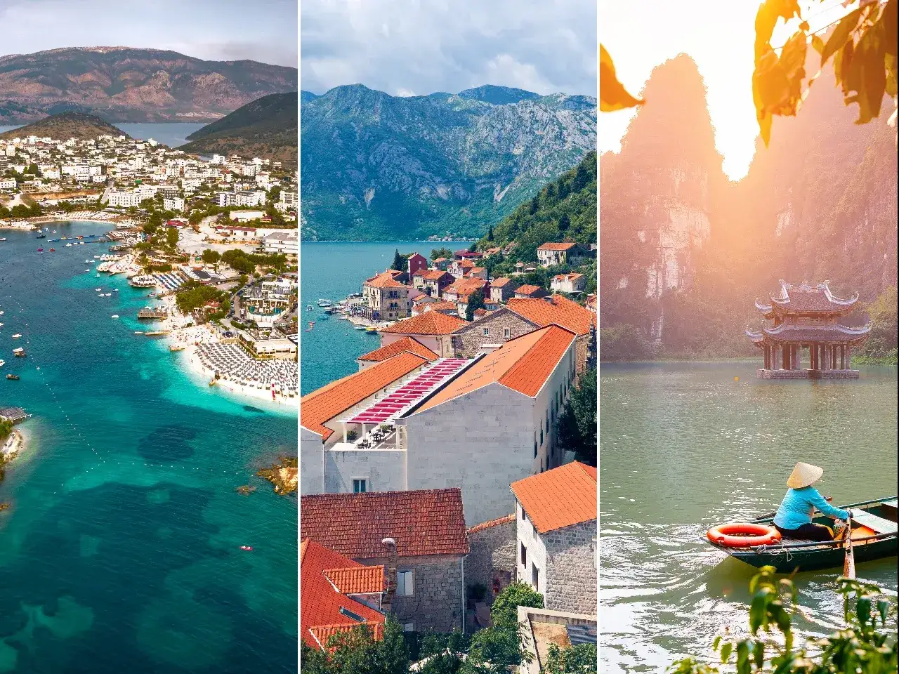 Inspiracje na wakacje 2026: malownicza plaża w Albanii, zabytkowe miasteczko w Czarnogórze i spokojny rejs po Wietnamie.